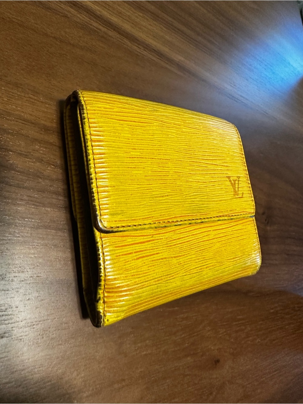 Louis Vuitton Bright Yellow Epi Compact Wallet